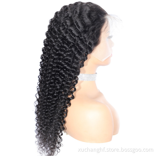Natrual Black Blonde Highlights Wig Mix Color Deep Wave Curly Pre Plucked HD Transparent Lace Front Raw Virgin Human Hair Wigs